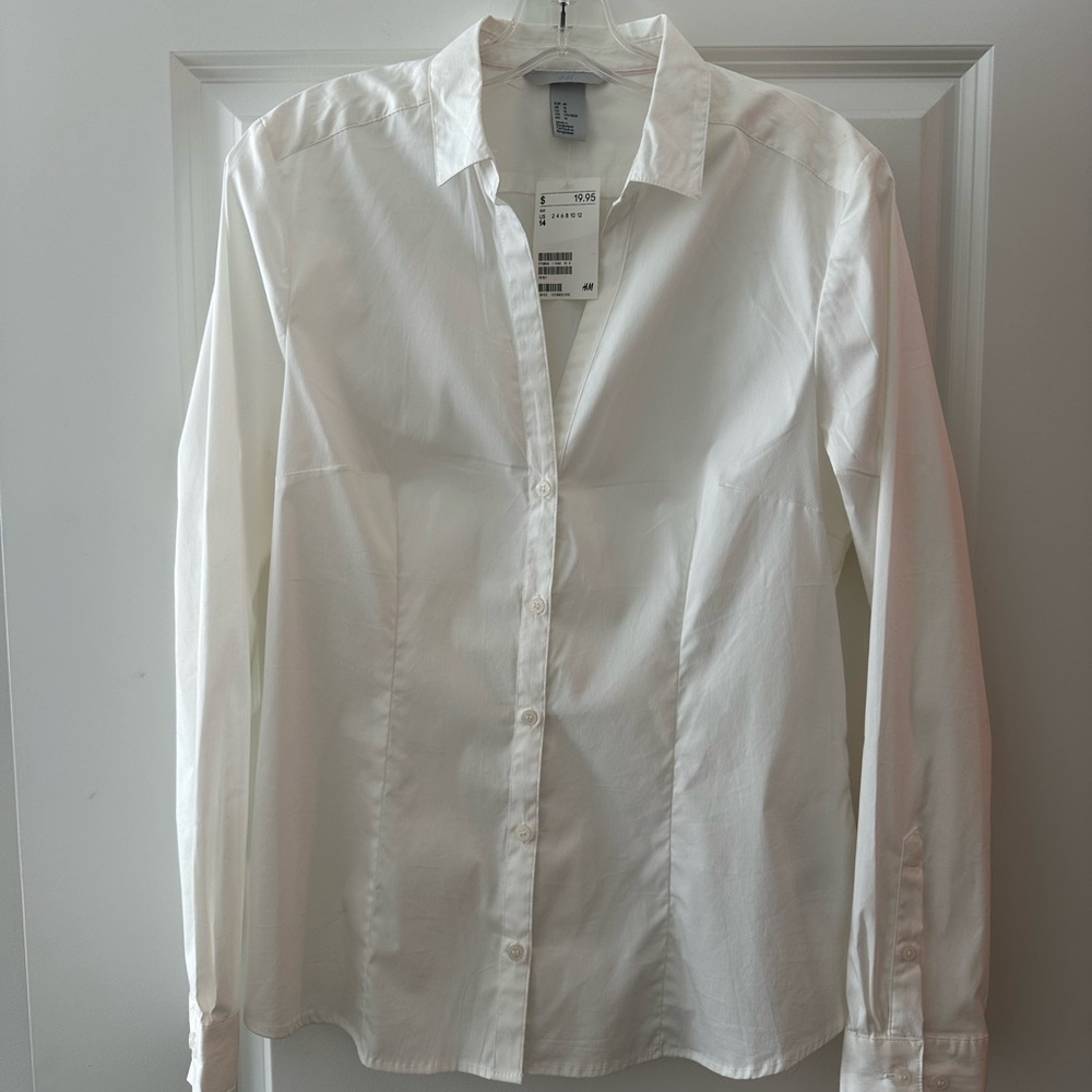 H&M Classic White Dress Shirt - NWT